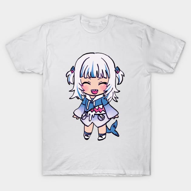 chibi happy shark girl T-Shirt by mudwizard